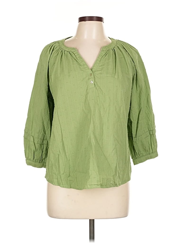 Pre-owned Mason & Belle 3/4 Sleeve Blouse In Green