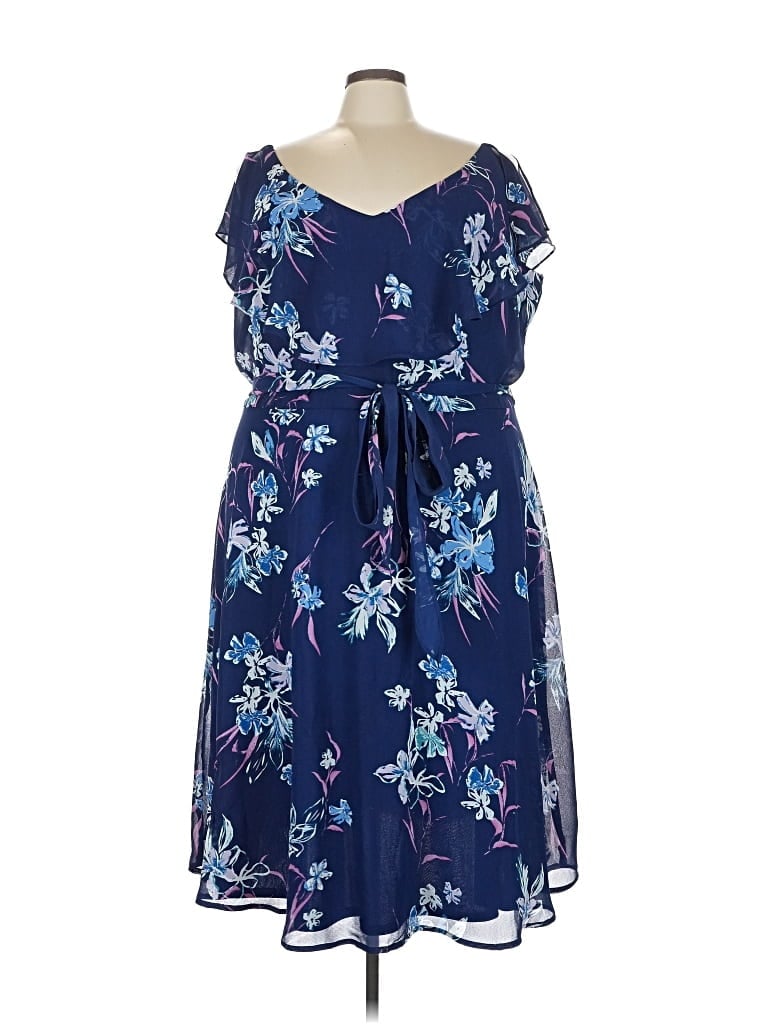 Pre-owned Lane Bryant Casual Dress In Blue