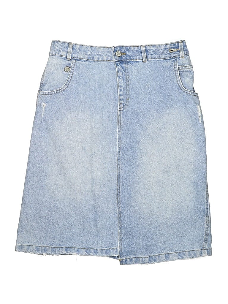 Pre-owned Zara Kids' Denim Skirt In Blue