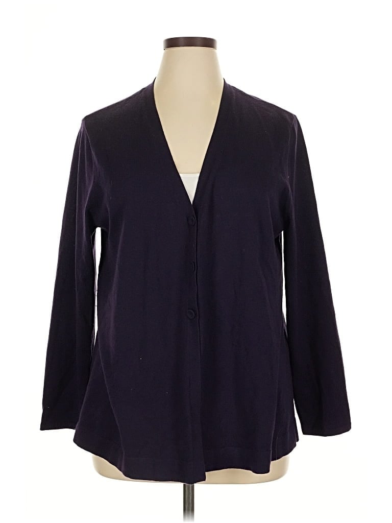 Pre-owned Jjill Cardigan Sweater In Purple