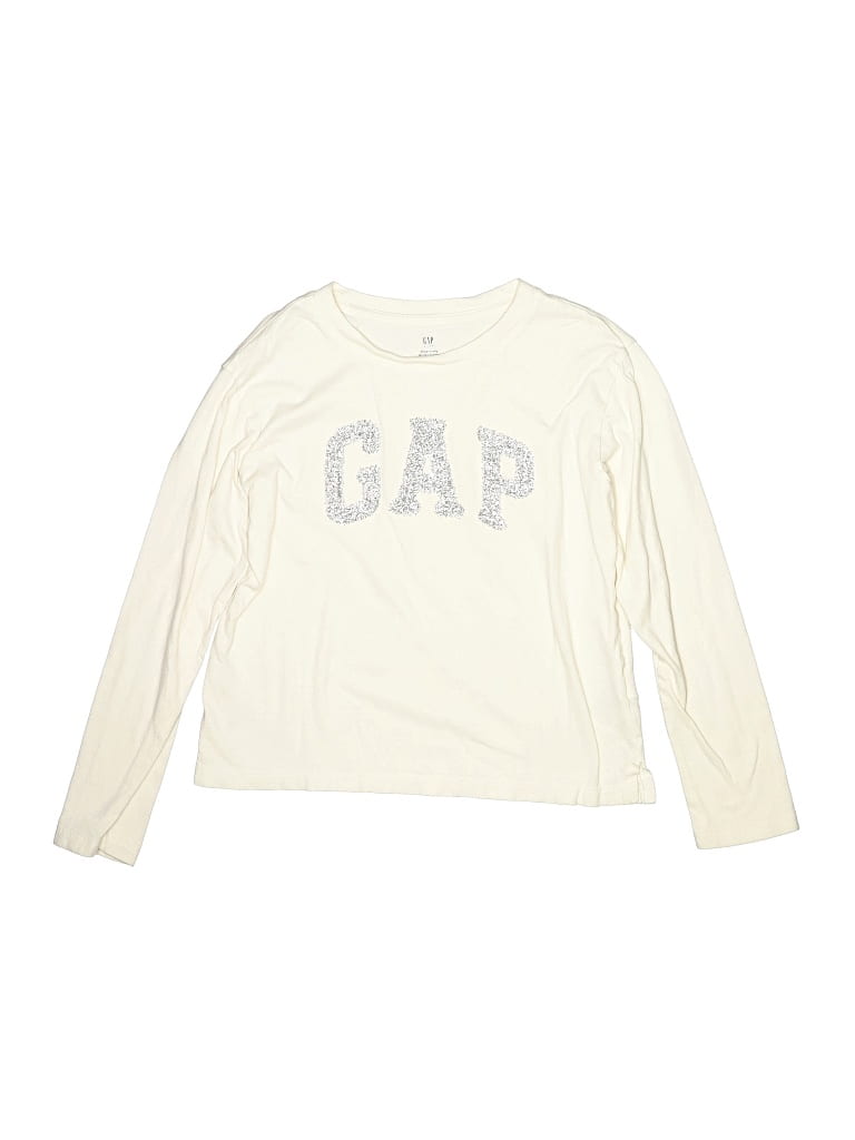 Pre-owned Gap Kids' Long Sleeve T-shirt In White