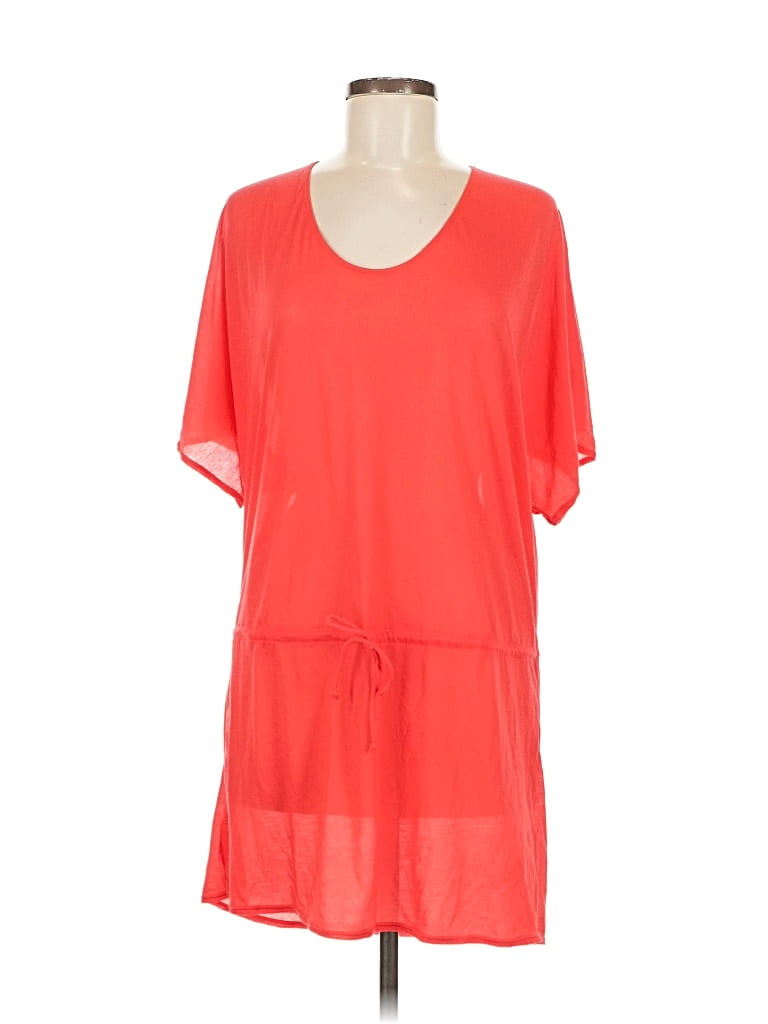 Pre-owned Prana Short Sleeve Top Orange Scoop Neck Tops