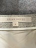Brian Reyes Chevron-herringbone Gray Silk Skirt Size 6 - photo 4