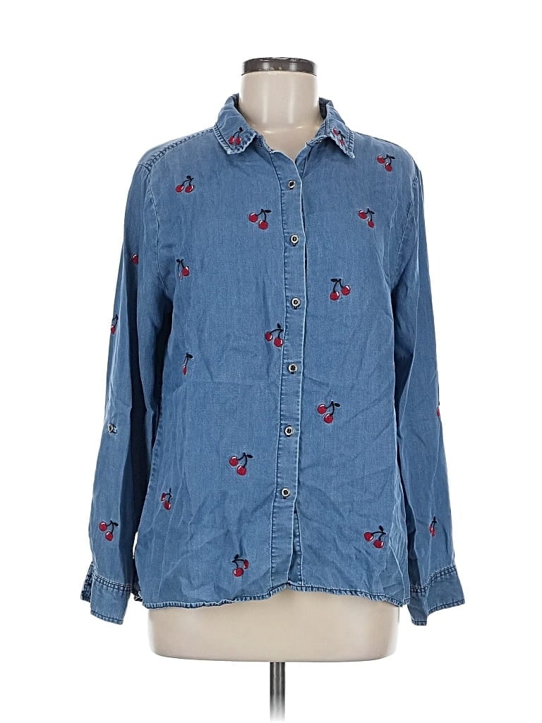 Pre-owned Billy T Long Sleeve Button Down Shirt In Blue