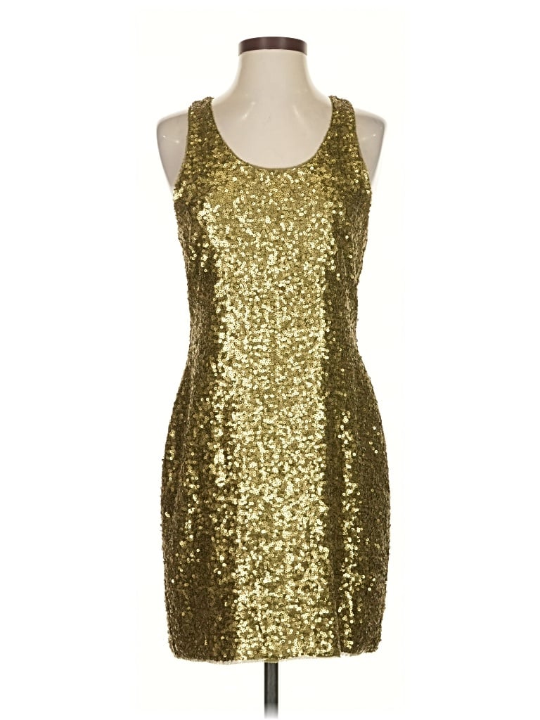 Pre-owned Alice And Olivia Alice + Olivia Cocktail Dress In Gold