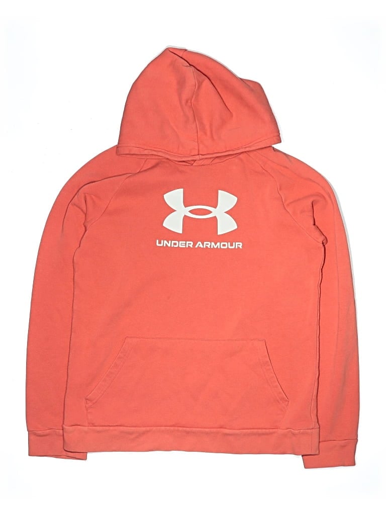 Pre-owned Under Armour Kids' Pullover Hoodie In Orange