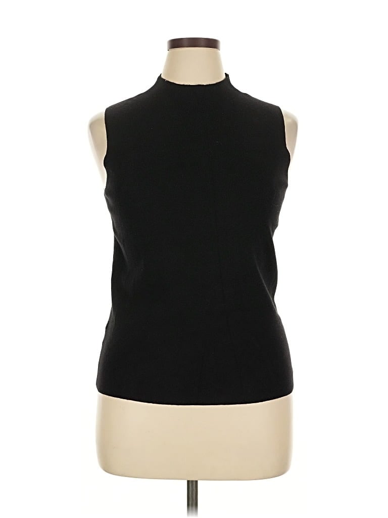Pre-owned Ann Taylor Sweater Vest In Black
