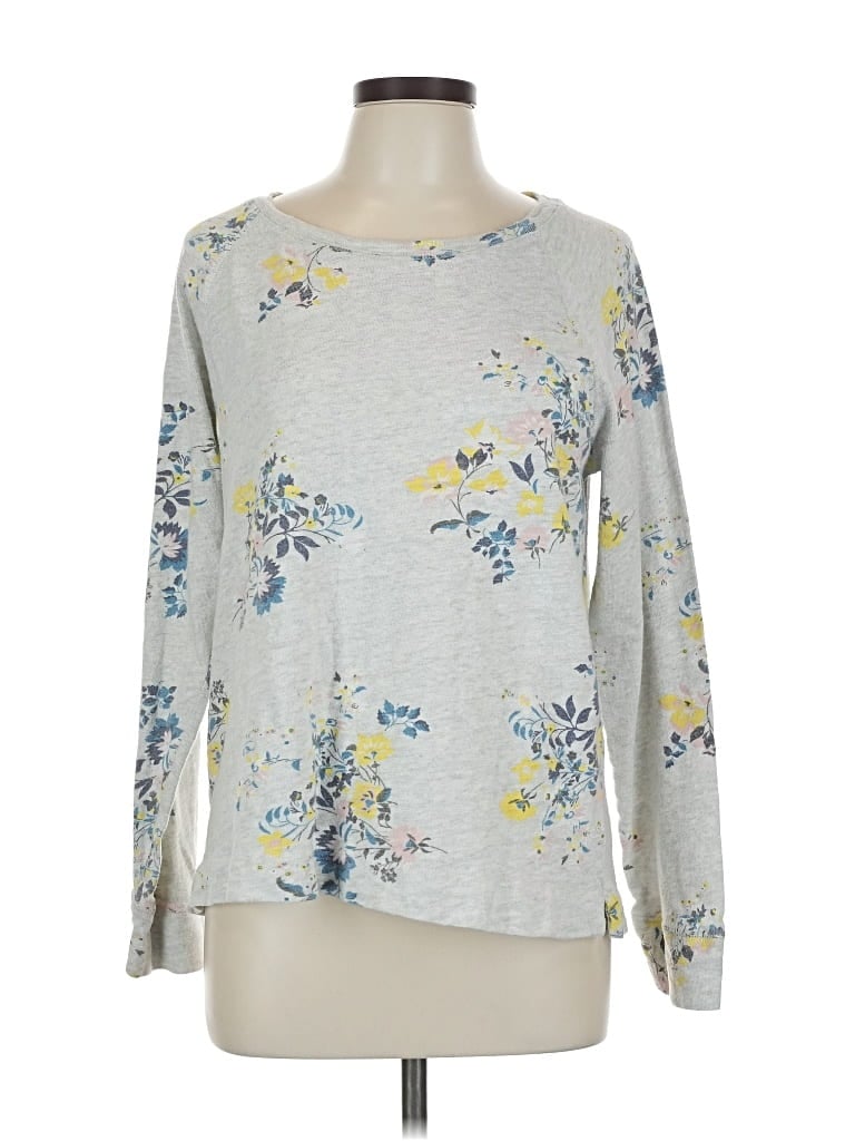 Pre-owned Ann Taylor Loft Pullover Sweater In Silver