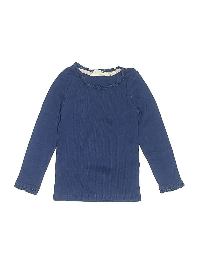 Pre-owned Mini Boden Kids' Long Sleeve T-shirt In Blue