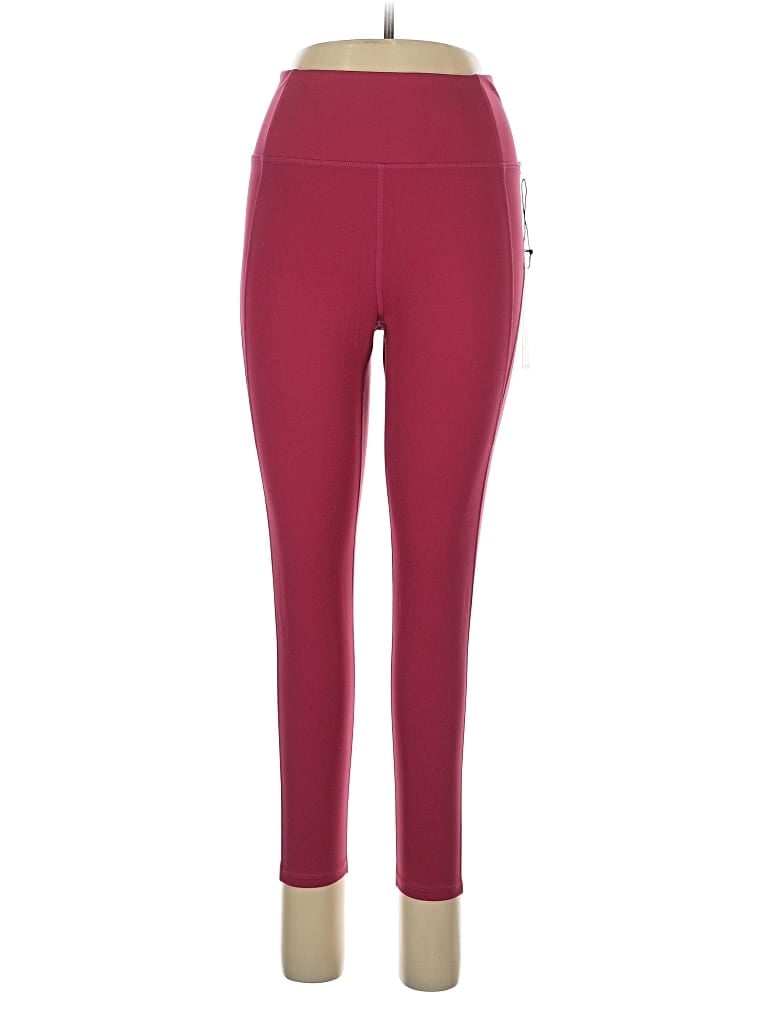 Pre-owned Girlfriend Collective Active Pants In Burgundy