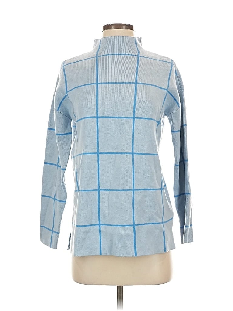 Pre-owned Ann Taylor Loft Turtleneck Sweater In Blue