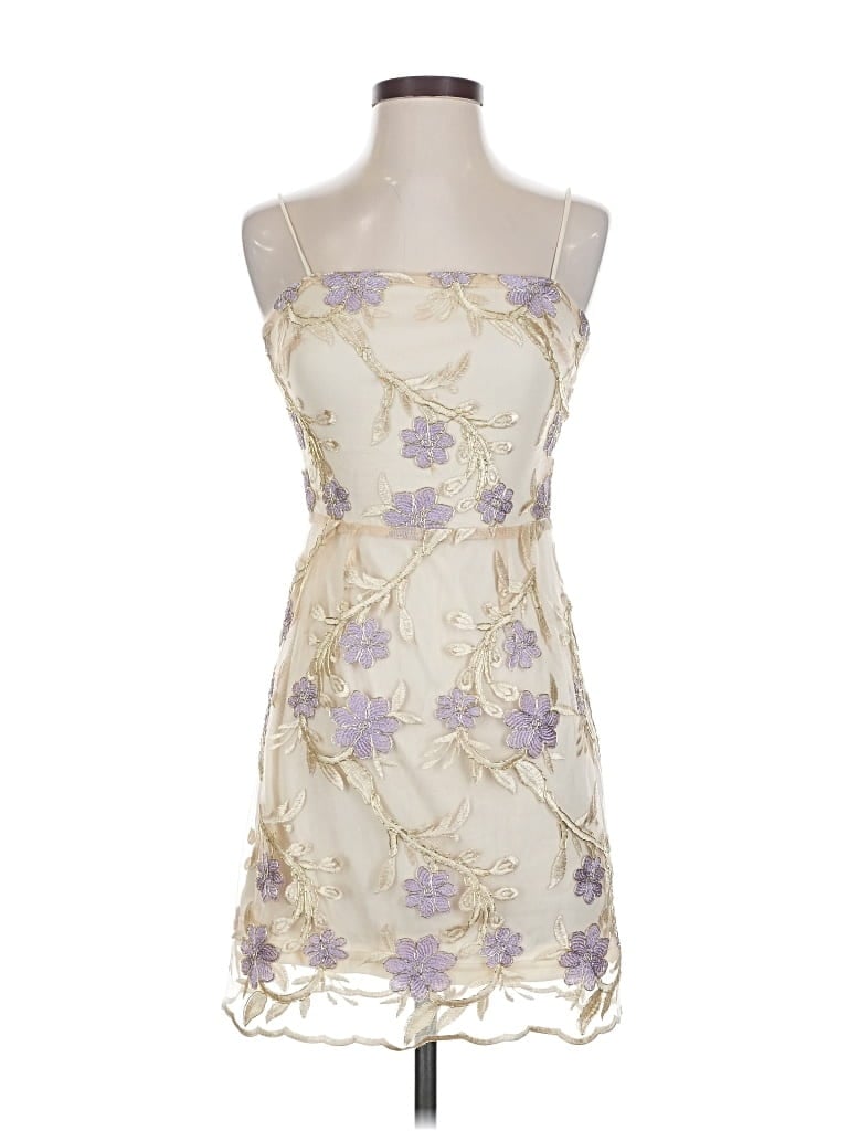 Pre-owned Lucy In The Sky Cocktail Dress In Gold