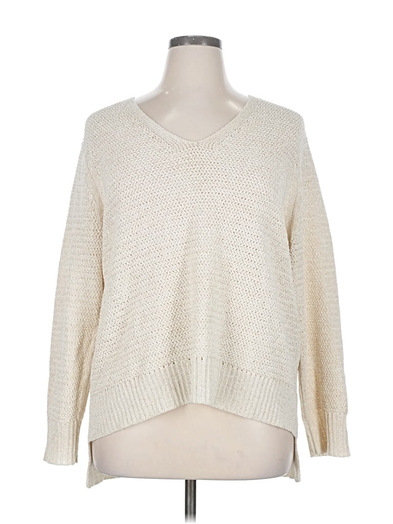 Pre-owned Unbranded Pullover Sweater In White