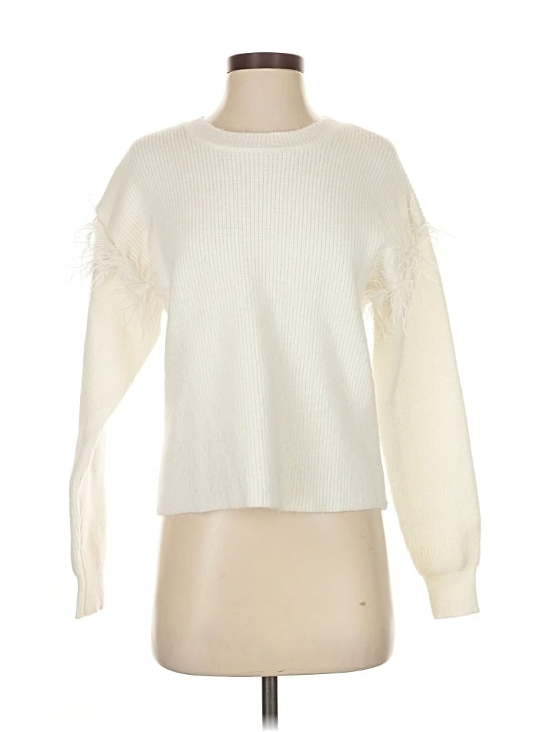 Pre-owned Aqua Pullover Sweater In White