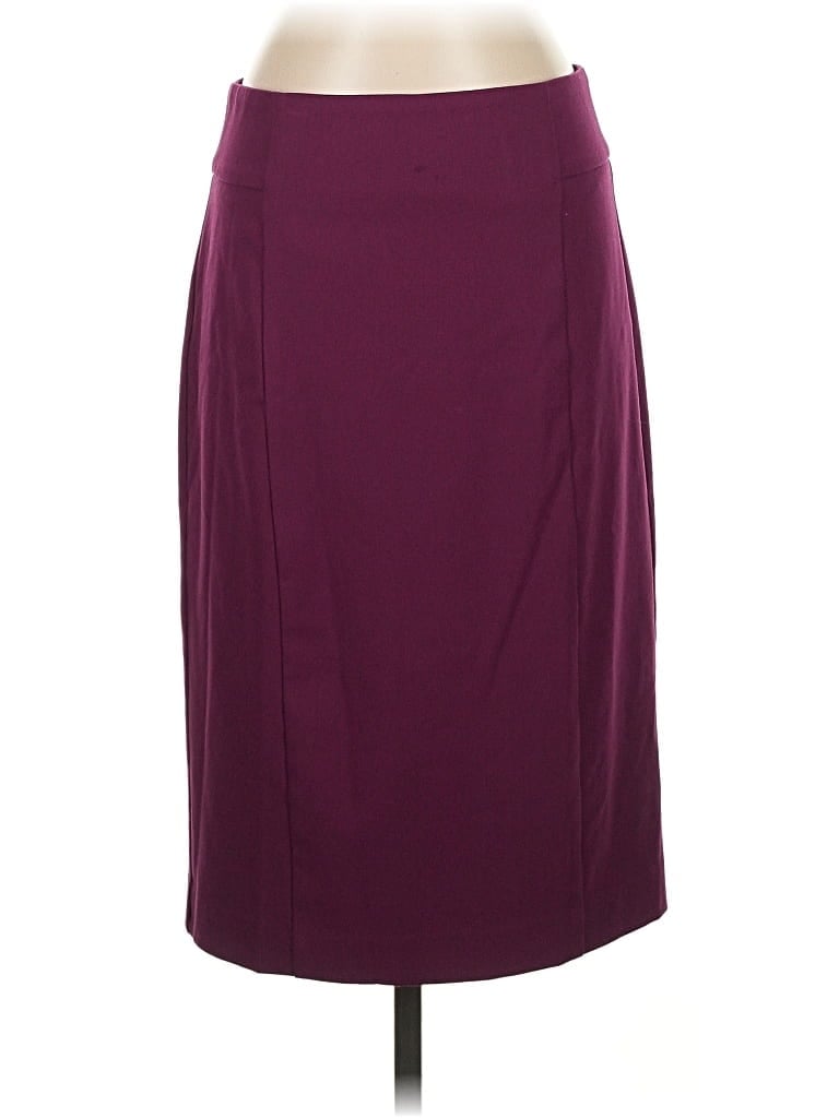 Pre-owned Ann Taylor Formal Skirt In Burgundy