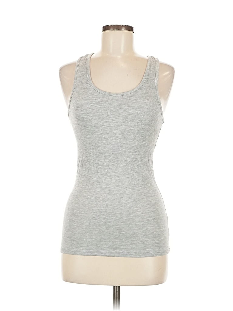 Pre-owned Zenana Outfitters Tank Top Gray Halter Neckline Tops