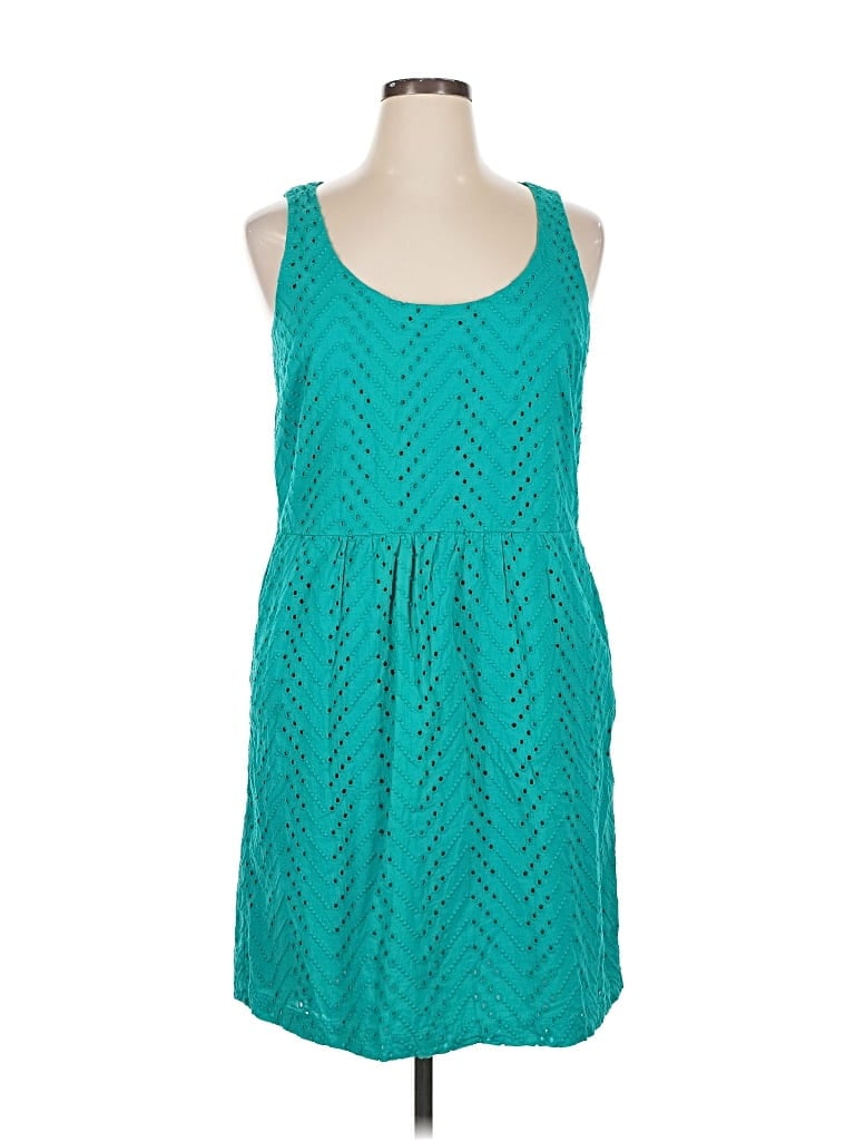 Pre-owned Ann Taylor Loft Outlet Casual Dress In Blue