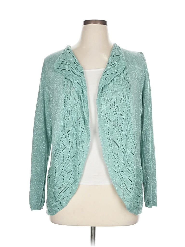Pre-owned Notations Cardigan Sweater In Blue