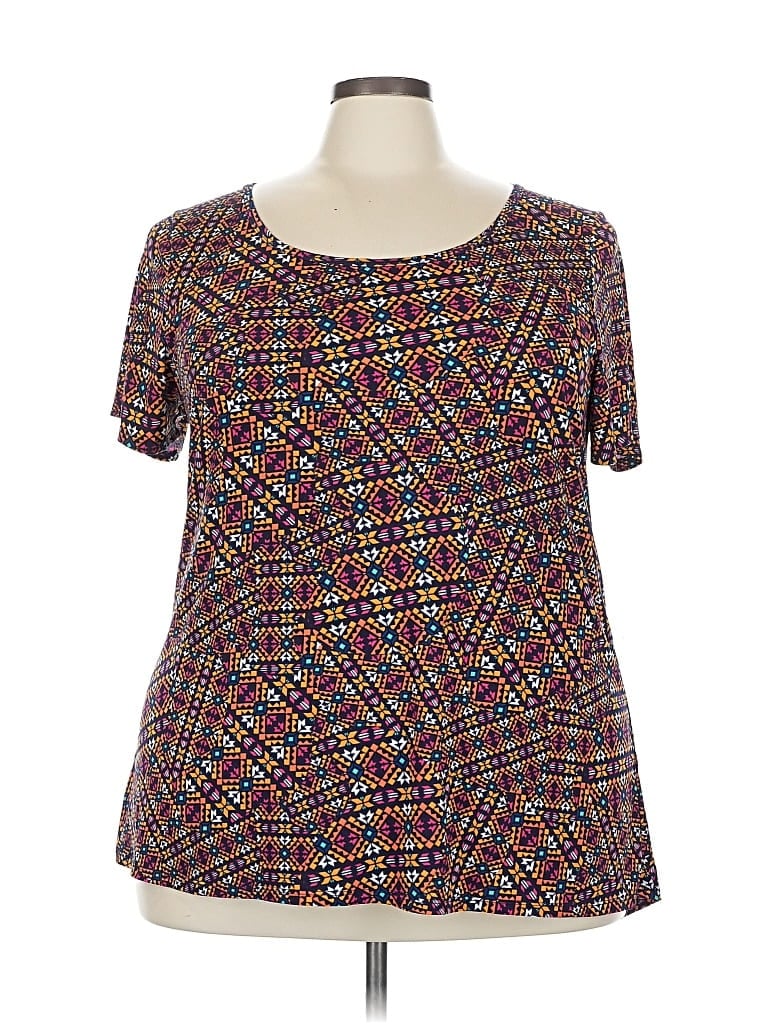 Pre-owned Lularoe Short Sleeve T-shirt In Blue