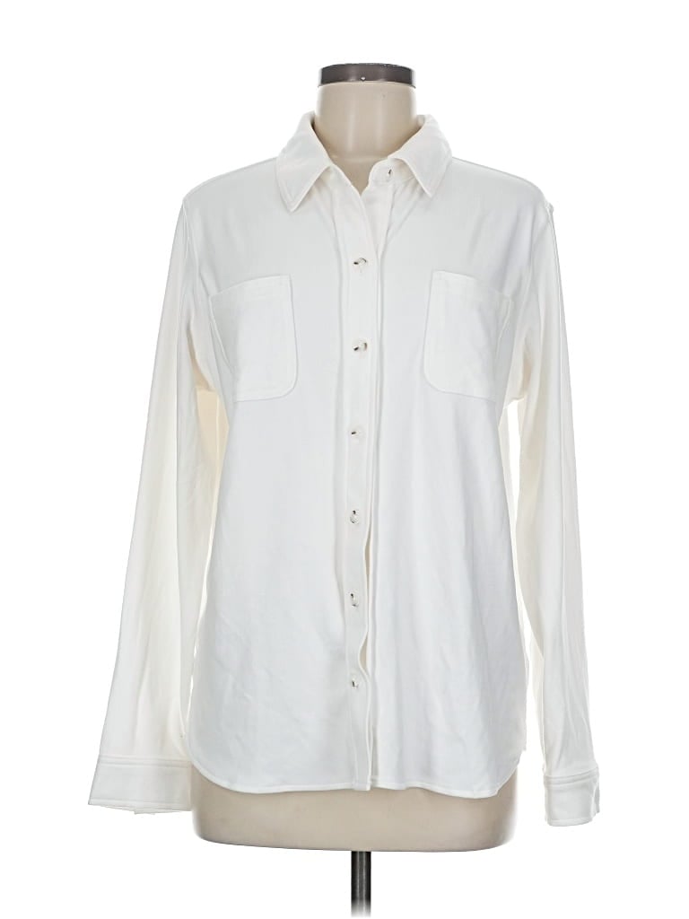 Pre-owned 32 Degrees Long Sleeve Button Down Shirt In White