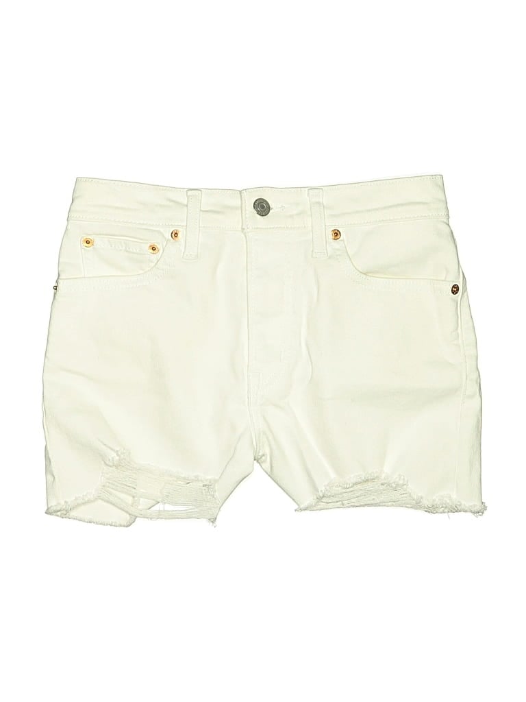 Pre-owned Levi's Denim Shorts In White