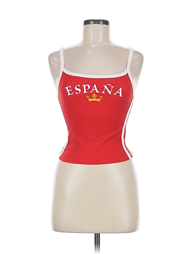Pre-owned Bdg Tank Top Red Strapless Neckline Tops