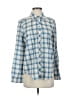 Joie 100% Cotton Checkered-gingham Blue Long Sleeve Button-Down Shirt Size S - photo 1