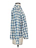 Joie 100% Cotton Checkered-gingham Blue Long Sleeve Button-Down Shirt Size S - photo 4