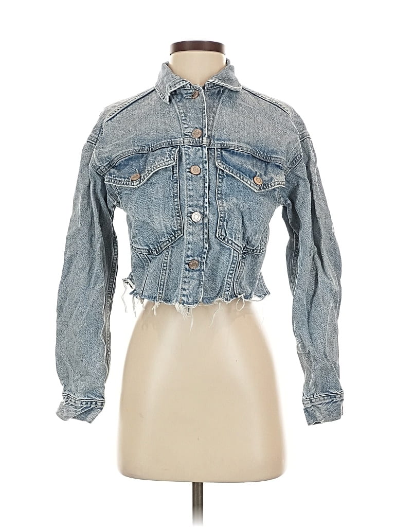 Pre-owned Gap Long Sleeve Blouse In Blue