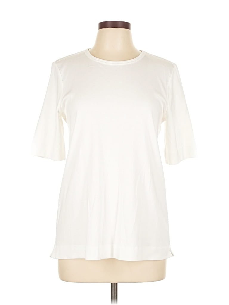 Pre-owned Chico's Short Sleeve T-shirt In White