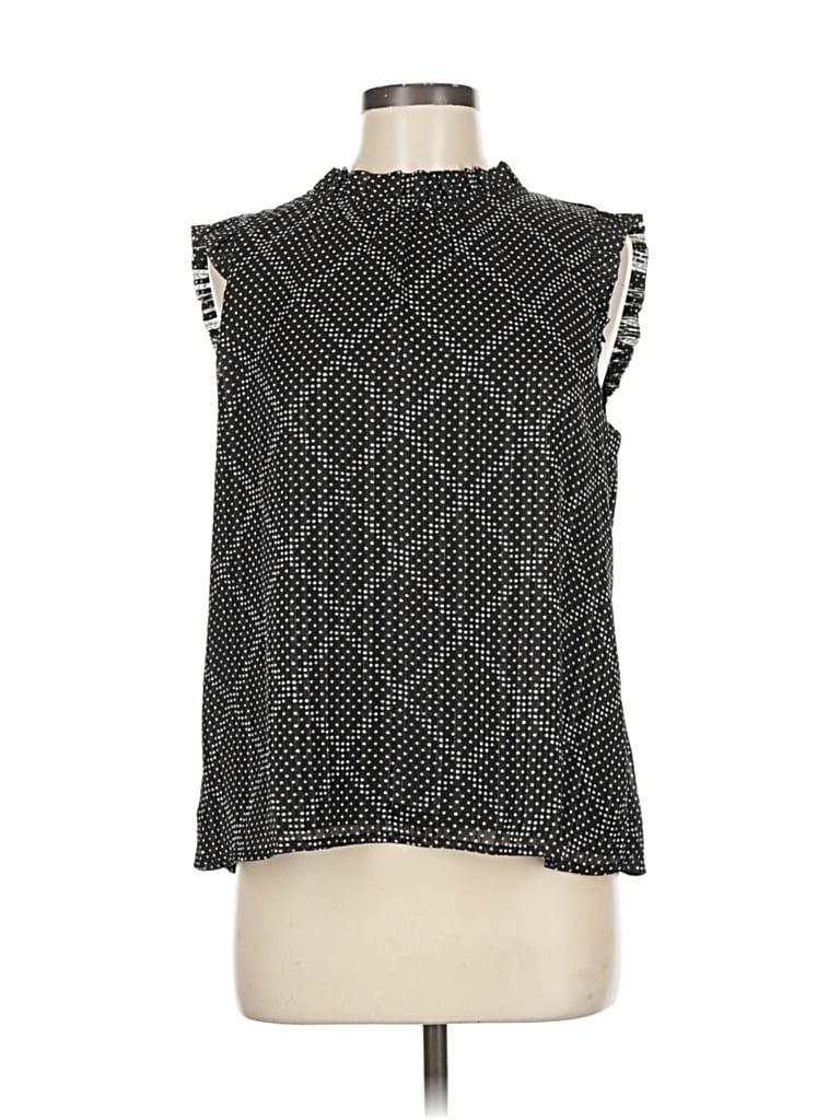 Pre-owned J.crew Factory Store Sleeveless Blouse In Black