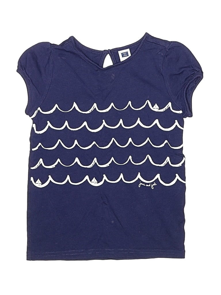 Pre-owned Janie And Jack Kids' Short Sleeve T-shirt In Blue