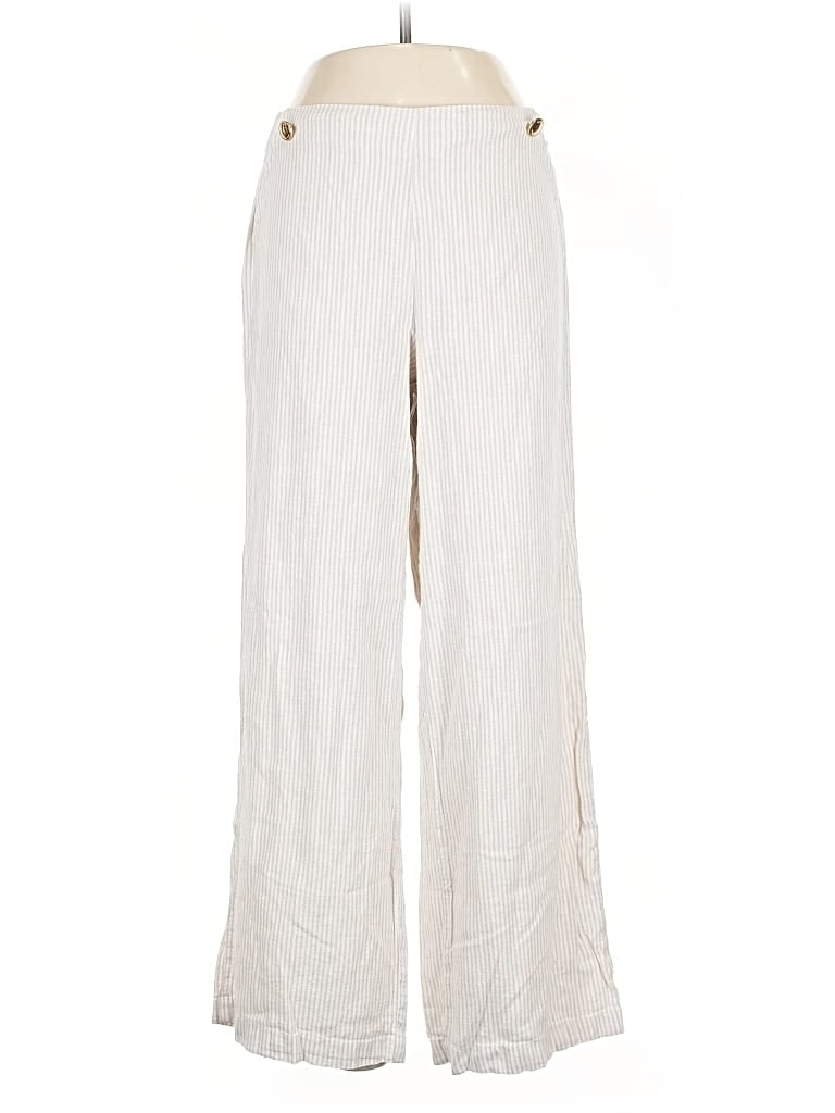 Pre-owned Michael Michael Kors Linen Pants In White