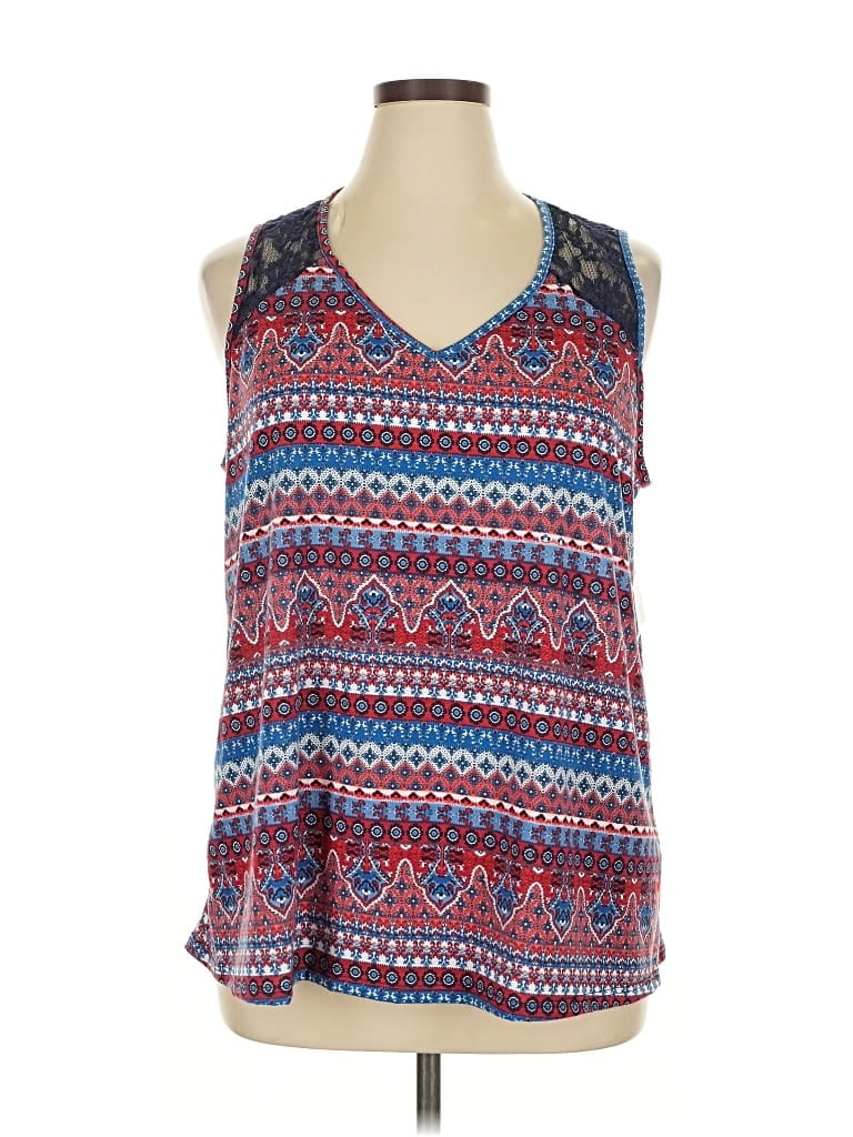 Bobbie Brooks Sleeveless Top Blue Halter Neckline Tops In Blue