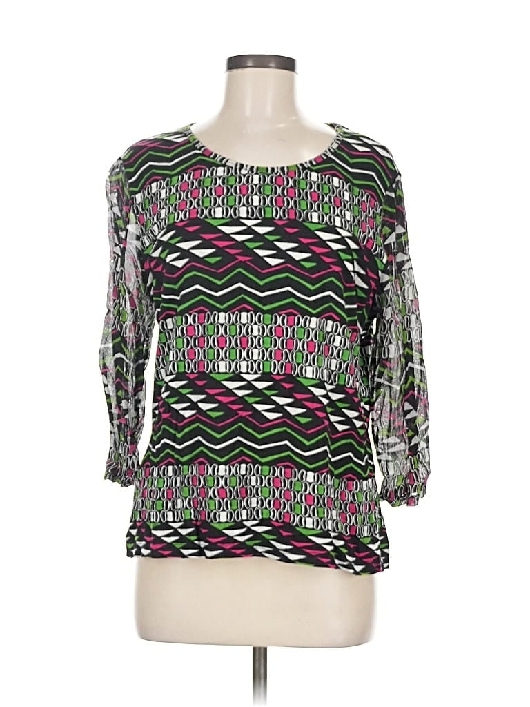 Pre-owned A La Carte 3/4 Sleeve T-shirt In Green