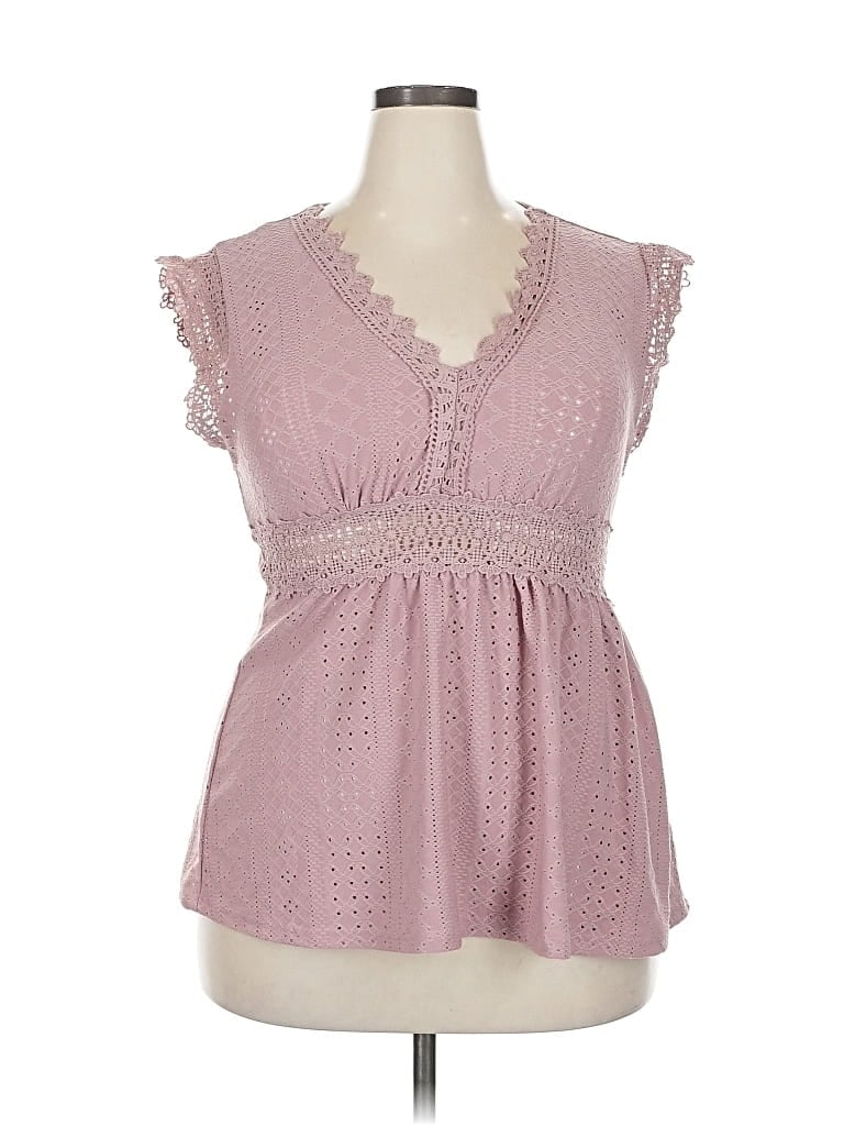 Pre-owned Unbranded Sleeveless Blouse In Pink