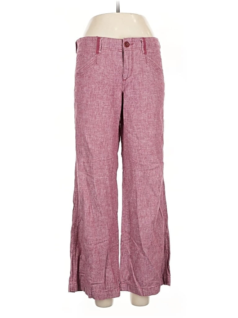 Pre-owned Pilcro And The Letterpress Linen Pants In Burgundy