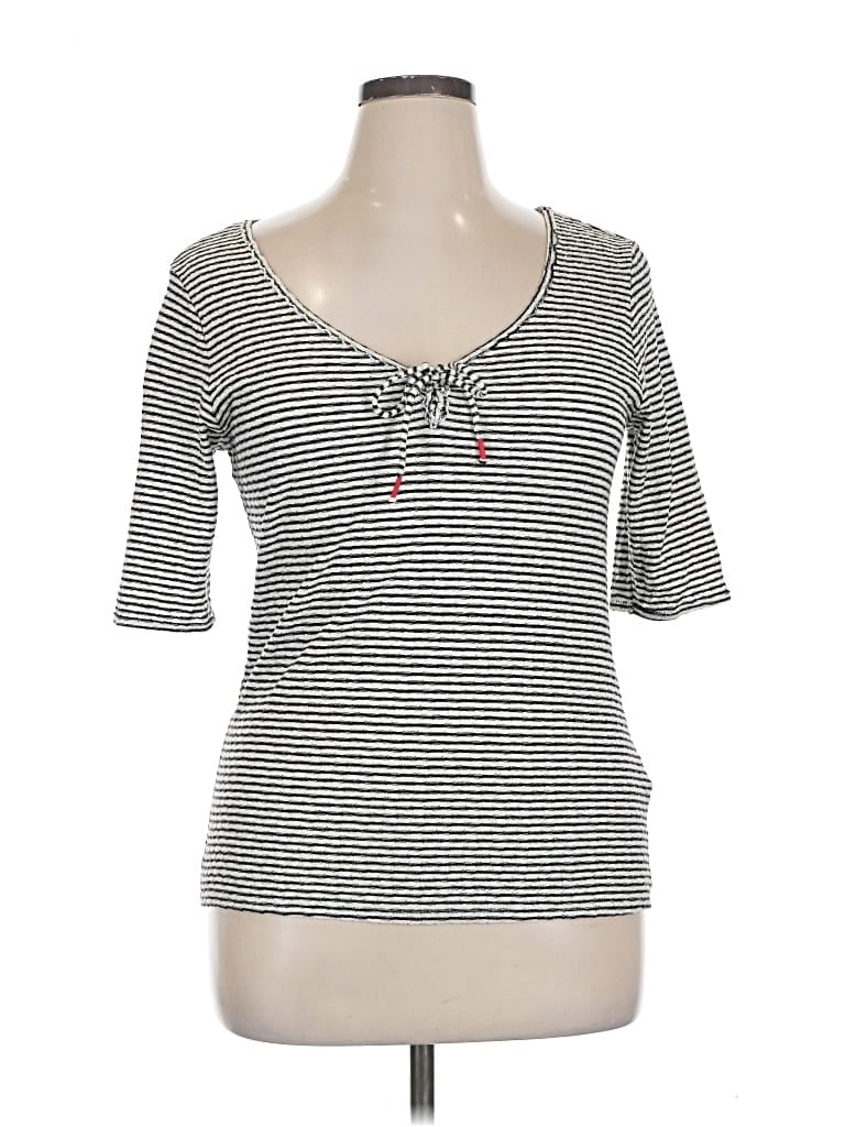 Pre-owned Lucky Brand Short Sleeve Henley Shirt In Gray