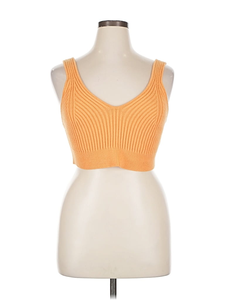 Pre-owned Urban Outfitters Tank Top Orange Strapless Neckline Tops