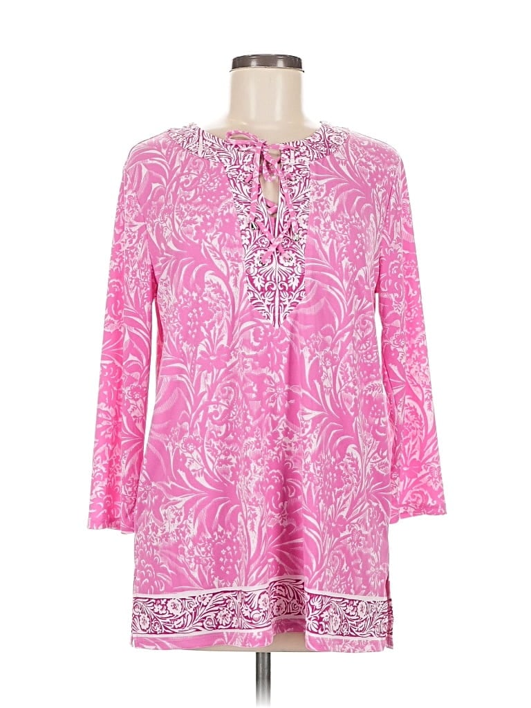 Pre-owned Jm Collection 3/4 Sleeve Blouse In Pink