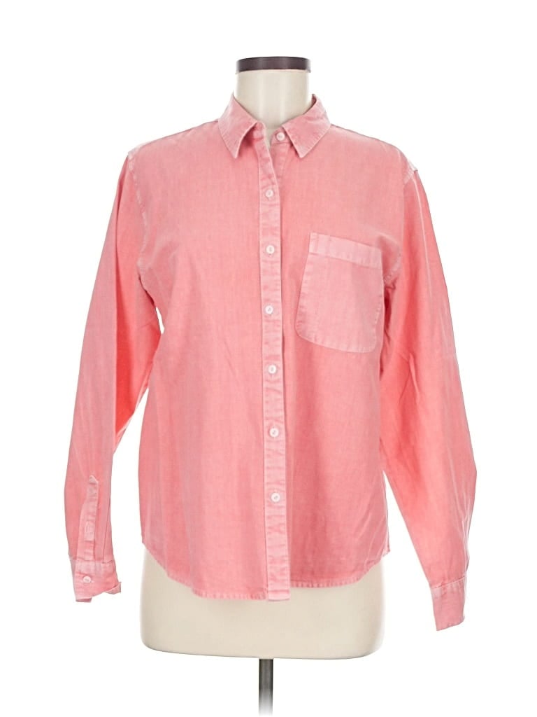 Pre-owned Universal Thread Long Sleeve Button Down Shirt In Pink