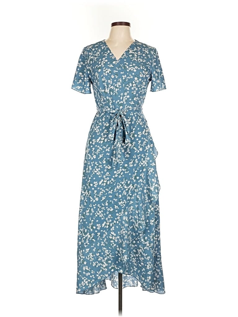 Pre-owned Simplee Casual Dress In Blue