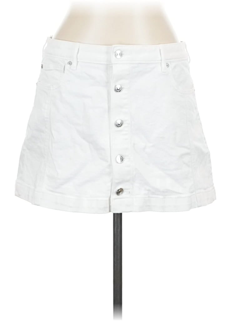 Pre-owned American Eagle Outfitters Denim Skirt In White