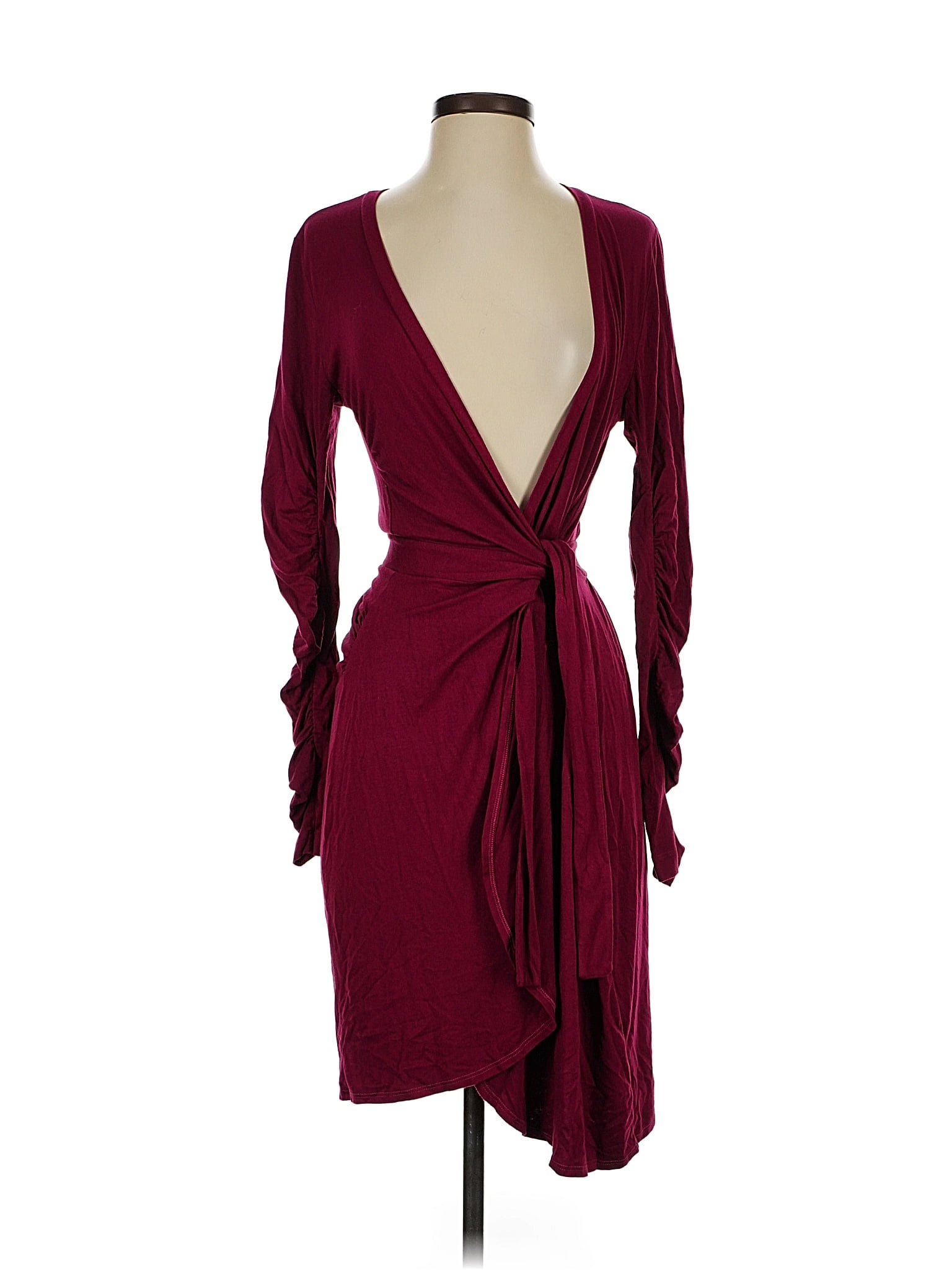 stewart brown dress Ashley Stewart Brown Sleeveless Wrap Midi V-Neck Tie Dress Plus Size 24W