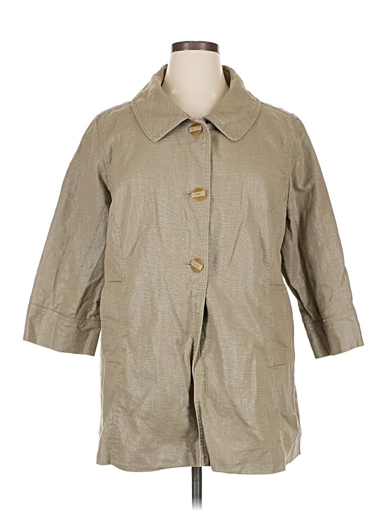 Pre-owned Live A Little Trenchcoat In Brown