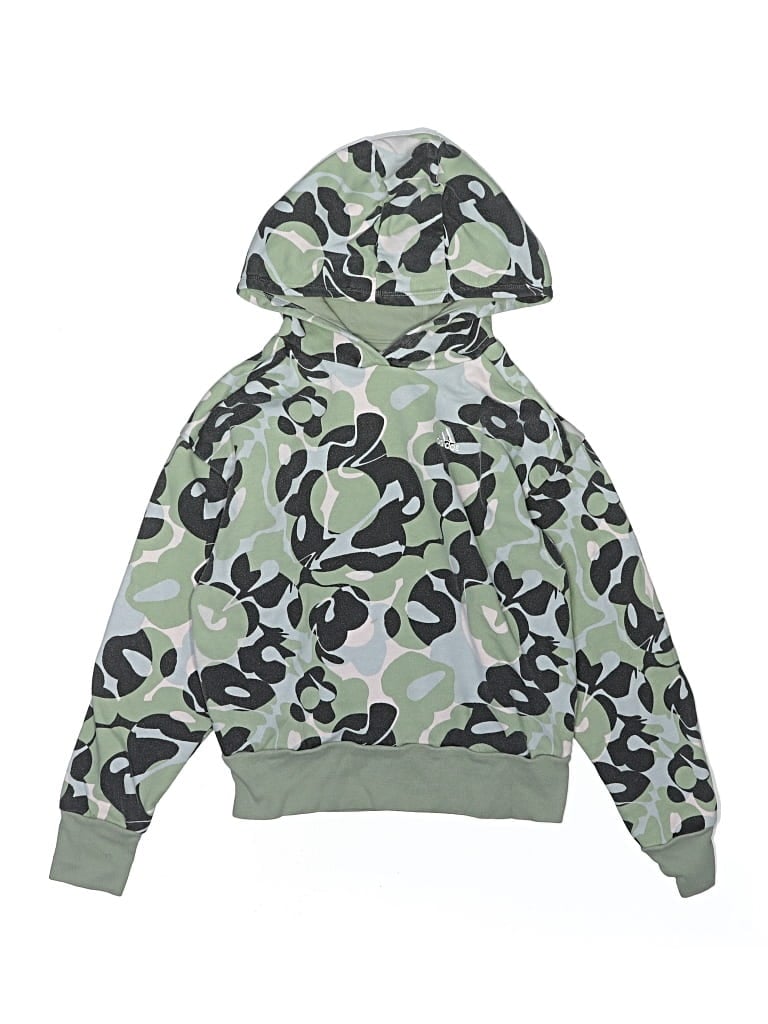 Pre-owned Adidas Originals Kids' Pullover Hoodie In Green