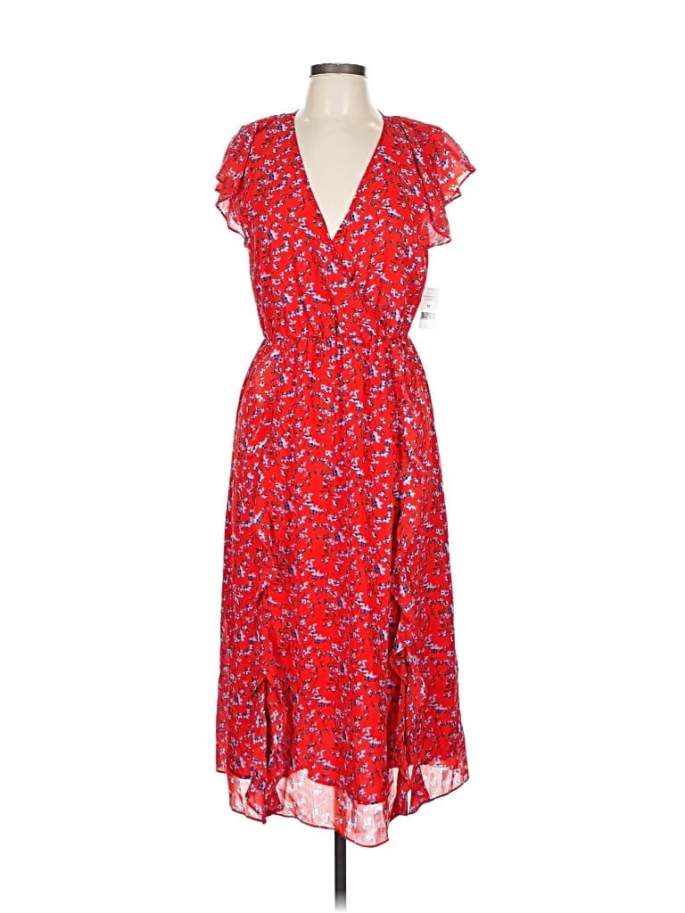 Dip Casual Dress In Red