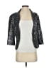 IISLI 100% Cotton Metallic Silver Blazer Size 4 - photo 1