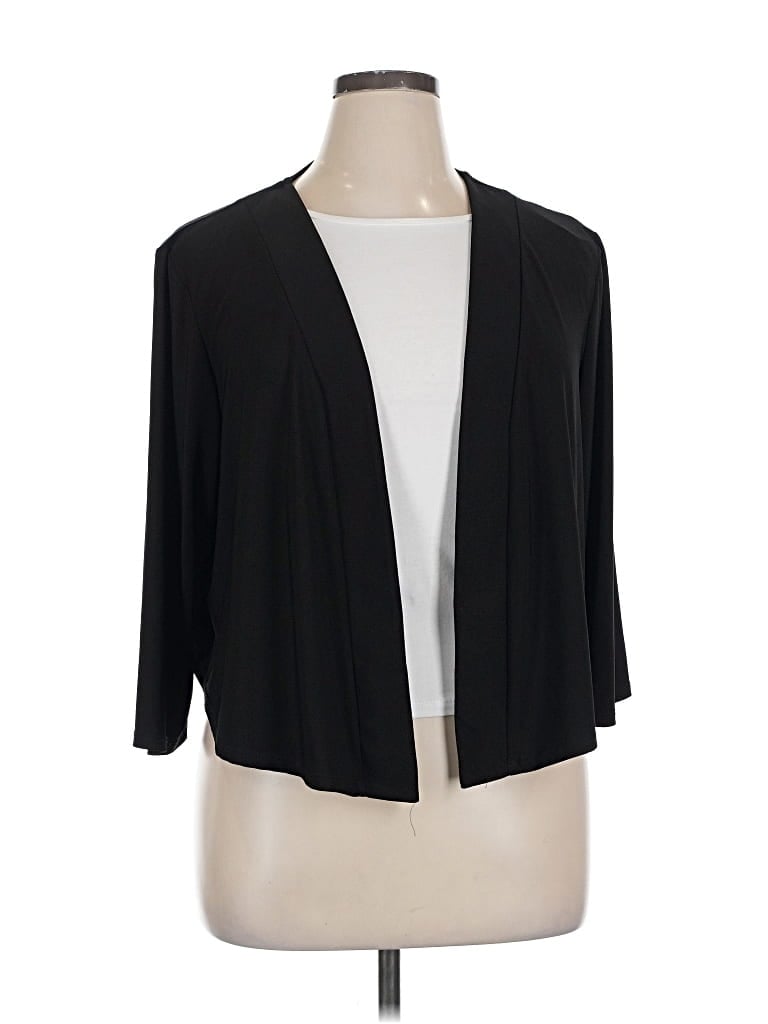Pre-owned Roz & Ali Cardigan Sweater In Black