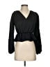 Express 100% Polyester Black Long Sleeve Blouse Size XS - photo 1